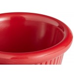 Acopa 1.5 oz. Red Fluted Melamine Ramekin - 12/Case Acopa 1.5 oz. Red Fluted Melamine Ramekin - 12/Case