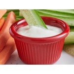 Acopa 1.5 oz. Red Fluted Melamine Ramekin - 12/Case Acopa 1.5 oz. Red Fluted Melamine Ramekin - 12/Case