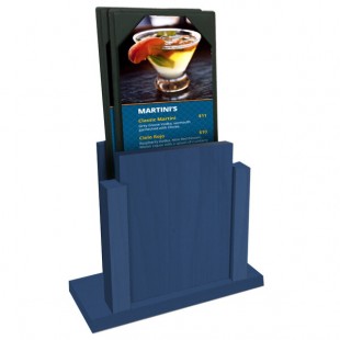 Menu Solutions WDMS-RI True Blue Wood Menu Holder with 4