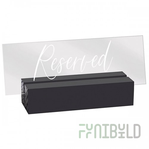 Cal-Mil 22335-13 Black Wood / Clear Acrylic 