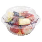 Dinex DX11870174 Clear Dome Disposable Lid for Dinex DXSWC6 6 oz. Clear Tulip Bowls, Dinex DXSWC8 8 oz. Clear Tulip Bowls, Carlisle 4531 5 oz. Tulip Dish, and Carlisle 4535 8 oz. Clear Tulip Bowls - 1,000/Case