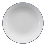 International Tableware Torino Bistro 40 oz. Blue Band Porcelain Vegetable / Serving Bowl - 12/Case