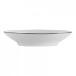 International Tableware Torino Bistro 40 oz. Blue Band Porcelain Vegetable / Serving Bowl - 12/Case