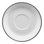 International Tableware Torino Bistro 40 oz. Blue Band Porcelain Vegetable / Serving Bowl - 12/Case