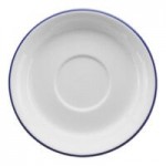 International Tableware Torino Bistro 40 oz. Blue Band Porcelain Vegetable / Serving Bowl - 12/Case