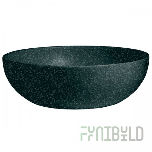 G.E.T. Enterprises BRD18J Bugambilia 15.9 Qt. Classic Textured Finish Jade Granite Resin-Coated Aluminum Extra Large Deep Round Bowl