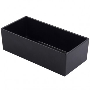 Bon Chef 9514S 56 oz. Black Sandstone Finish Cast Aluminum Straight Sided Rectangular Bowl