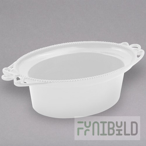 Bon Chef 2103PWHT Bolero 11 Qt. White Sandstone Finish Cast Aluminum Bowl