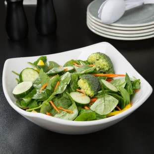 American Metalcraft Prestige SQND11 2.4 Qt. Square Stoneware Bowl American Metalcraft Prestige SQND11 2.4 Qt. Square Stoneware Bowl