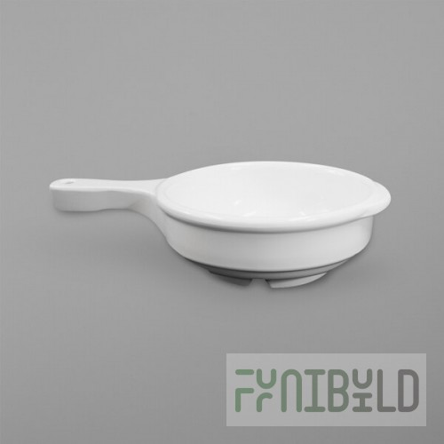 Elite Global Solutions B514SB-W Merced 12 oz. White Round Melamine Bowl with Handle - 12/Case