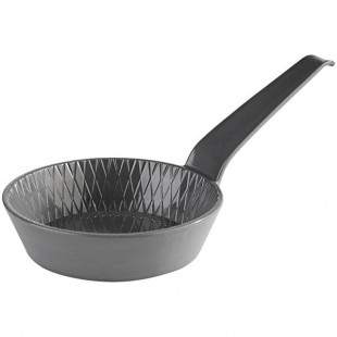 APS Minis 2.375 oz. Hammered Gray Long-Handled Melamine Bowl - 48/Case