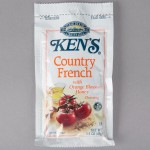 Ken's Foods 1.5 oz. Country French with Orange Blossom Honey Dressing Packet - 60/Case