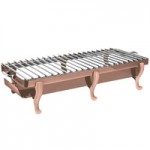 Eastern Tabletop 3918G/S 6 Qt. Stainless Steel Round Induction / Traditional Chafer with Stand and Hinged Glass Dome Cover