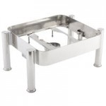 Bon Chef 20309 6 Qt. Stainless Steel Hinged Top Induction Chafer with Glass Window