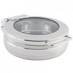 Bon Chef 20309 6 Qt. Stainless Steel Hinged Top Induction Chafer with Glass Window