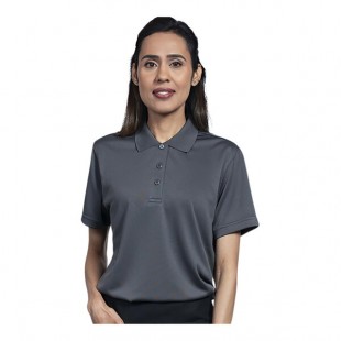 Uncommon Chef 51TJ01-R Women's Customizable Gray Short Sleeve Moisture Wicking Polo Shirt - Polyester - S