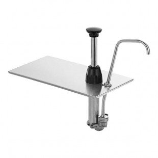 Server Stainless Steel 2 oz. Pump with Lid for 1/3 Size 6