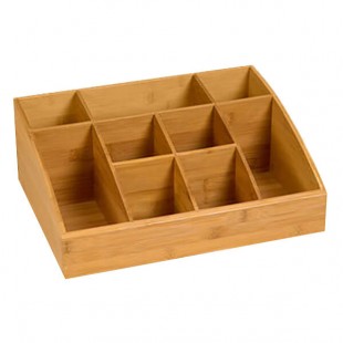 Rosseto SB103 9 Compartment Bamboo Condiment Holder