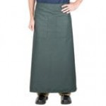 Intedge Green Poly-Cotton Bistro Apron with 2 Pockets - 38 Intedge Green Poly-Cotton Bistro Apron with 2 Pockets - 38