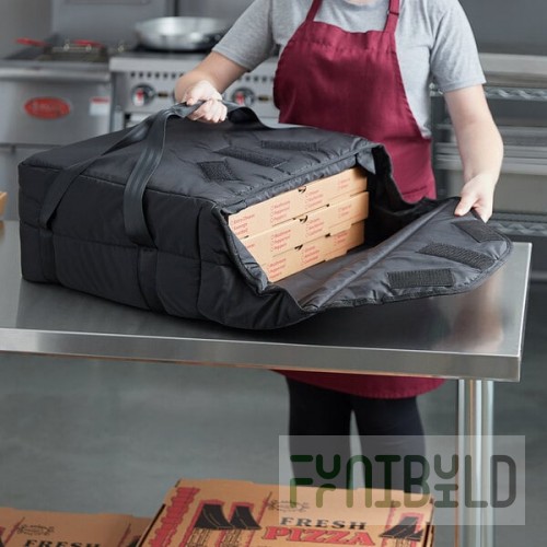Vesture NextPhase Black Insulated Pizza Delivery Bag with Bio-PCM Technology, 18