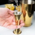 Barfly® M37003GD 1 oz. & 1.5 oz. Gold-Plated Japanese Style Jigger Barfly® M37003GD 1 oz. & 1.5 oz. Gold-Plated Japanese Style Jigger
