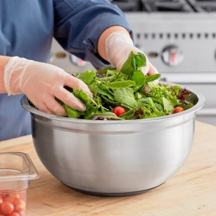 Choice 13 Qt. Stainless Steel Mixing Bowl with Silicone Bottom