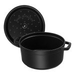 Staub 13.25 Qt. Black Enameled Cast Iron Dutch Oven 1004315 Staub 13.25 Qt. Black Enameled Cast Iron Dutch Oven 1004315