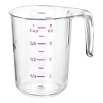 Choice 1 Cup Purple Allergen-Free Plastic Measuring Cup