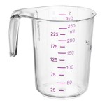 Choice 1 Cup Purple Allergen-Free Plastic Measuring Cup