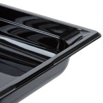 Vollrath 9022420 Super Pan® 1/2 Size Black High Heat Plastic Food Pan - 2 1/2