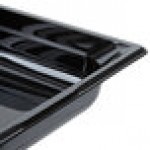 Vollrath 9022420 Super Pan® 1/2 Size Black High Heat Plastic Food Pan - 2 1/2
