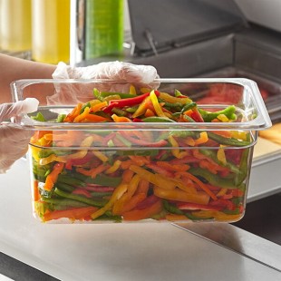 Vigor 1/3 Size Clear Polycarbonate Food Pan - 6 Vigor 1/3 Size Clear Polycarbonate Food Pan - 6