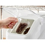 Baker's Lane 6.3 Gallon / 100 Cup Clip-In Shelf Ingredient Bin with Flip Lid, Label Sheet, and Scoop