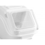 Baker's Lane 6.3 Gallon / 100 Cup Clip-In Shelf Ingredient Bin with Flip Lid, Label Sheet, and Scoop