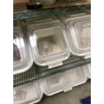 Baker's Lane 6.3 Gallon / 100 Cup Clip-In Shelf Ingredient Bin with Flip Lid, Label Sheet, and Scoop