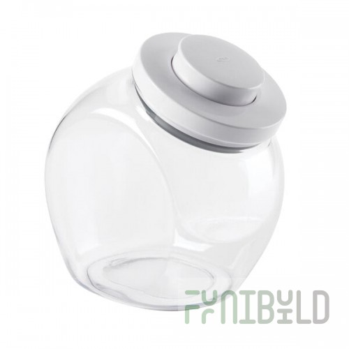 OXO Good Grips 3 Qt. Clear Round SAN Plastic Food Storage Container with White POP Lid