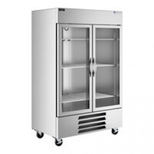 Beverage-Air HBR49HC-1-HG 2 Section Glass Half Door Bottom-Mounted Reach-In Refrigerator with LED Lighting - 49 Cu. Ft. Beverage-Air HBR49HC-1-HG 2 Section Glass Half Door Bottom-Mounted Reach-In Refrigerator with LED Lighting - 49 Cu. Ft.