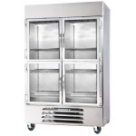 Beverage-Air HBR49HC-1-HG 2 Section Glass Half Door Bottom-Mounted Reach-In Refrigerator with LED Lighting - 49 Cu. Ft. Beverage-Air HBR49HC-1-HG 2 Section Glass Half Door Bottom-Mounted Reach-In Refrigerator with LED Lighting - 49 Cu. Ft.