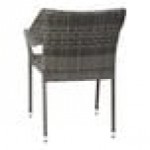 Flash Furniture Ethan Gray Synthetic Rattan Stackable Arm Chair