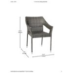 Flash Furniture Ethan Gray Synthetic Rattan Stackable Arm Chair