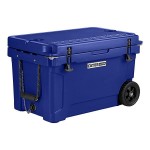 CaterGator CG45NVW Navy 45 Qt. Mobile Rotomolded Outdoor Cooler / Ice Chest
