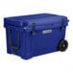 CaterGator CG45NVW Navy 45 Qt. Mobile Rotomolded Outdoor Cooler / Ice Chest