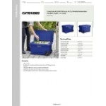 CaterGator CG45NVW Navy 45 Qt. Mobile Rotomolded Outdoor Cooler / Ice Chest