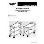 Vollrath 97102 3 Shelf Utility Cart with Chrome Uprights - 200 lb. Capacity