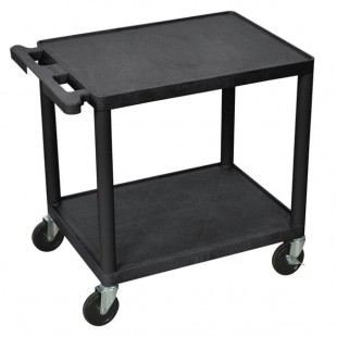 Luxor LP26-B 2 Shelf A/V Cart - 24
