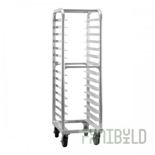 New Age Lifetime Series 15 Pan End Load Aluminum Bun / Sheet Pan Rack 4332