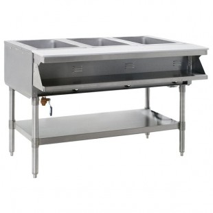 Eagle Group SHT3-240-3 Three Pan Sealed Well Stationary Hot Food Table with Undershelf - 240V, 3 Phase Eagle Group SHT3-240-3 Three Pan Sealed Well Stationary Hot Food Table with Undershelf - 240V, 3 Phase