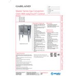 Garland MCO-GS-20M Liquid Propane Double Deck Standard Depth Full Size Convection Oven with easyTouch Controls - 120,000 BTU Garland MCO-GS-20M Liquid Propane Double Deck Standard Depth Full Size Convection Oven with easyTouch Controls - 120,000 BTU