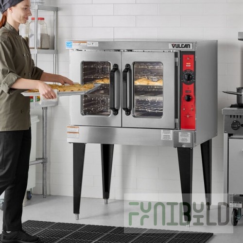 Vulcan VC5ED-11D1 Single Deck Full Size Electric Convection Oven with Legs - 208V, Field Convertible, 12 kW