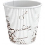 Choice 8 oz. Squat Double Wall Ripple Navy Checkered Paper Hot Cup - 500/Case Choice 8 oz. Squat Double Wall Ripple Navy Checkered Paper Hot Cup - 500/Case